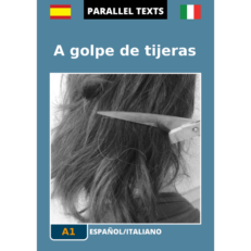 Testi spagnoli con traduzione a fronte - A golpe de tijeras - immagine copertina