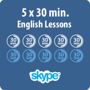 English lessons online - 5 x 30 minute English lesson - product image