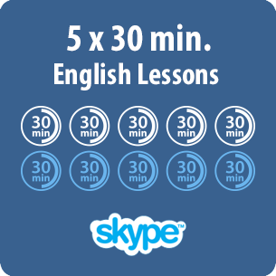 English lessons online - 5 x 30 minute English lesson - product image