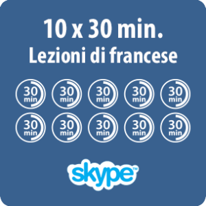 Lezioni di francese online - 10 x 30 minuti di lezione di francese online - immagine prodotto