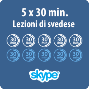 Lezioni di svedese online - 5 x 30 minuti di lezione di svedese online - immagine prodotto