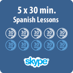Spanish lessons online - 5 x 30 minute Spanish lesson - product image