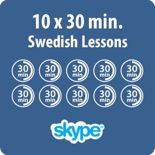 Swedish lessons online - 10 x 30 minute Swedish lesson - product image