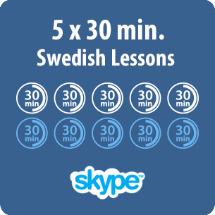 Swedish lessons online - 5 x 30 minute Swedish lesson - product image